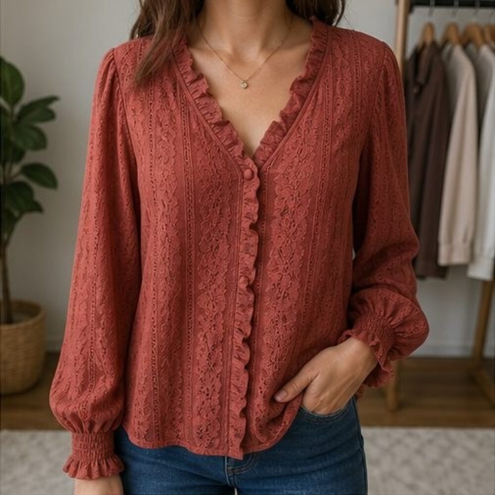 Rust Cami Blouse - Picture 2 of 6